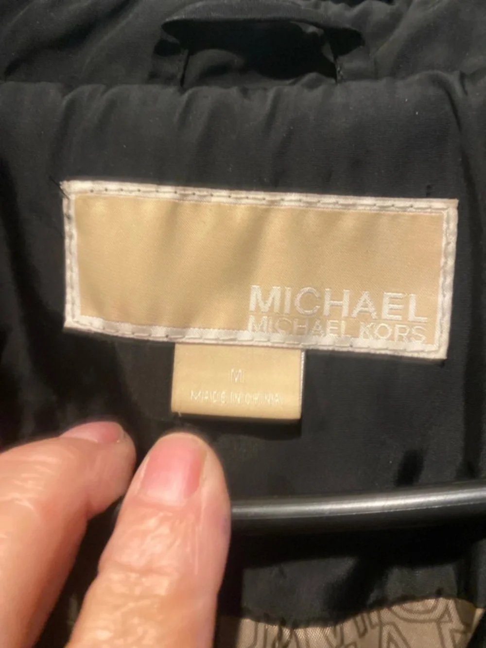 Michael Kors Black Quilted Puffer Jacket with Zip Pockets